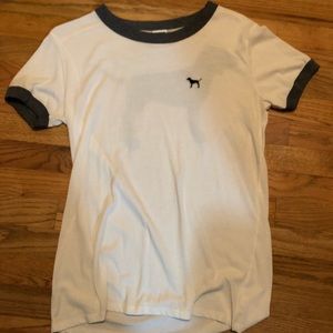 PINK white basic t-shirt